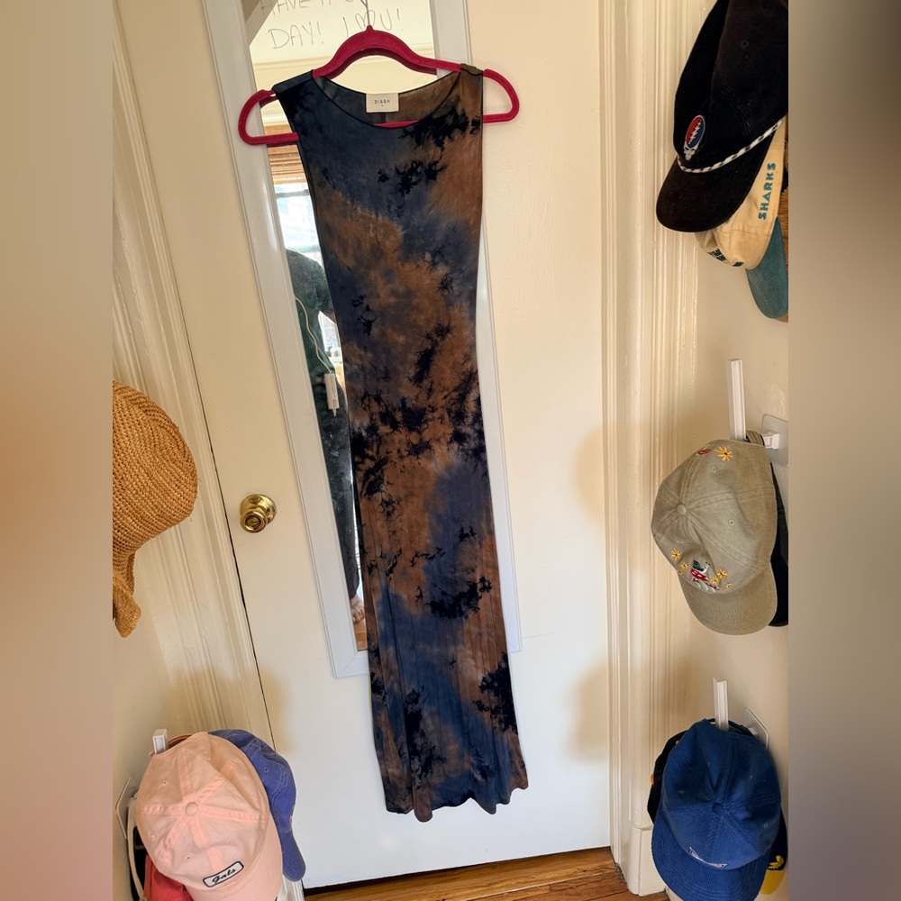 DISSH Black and Gray Tie-Dye Dress
